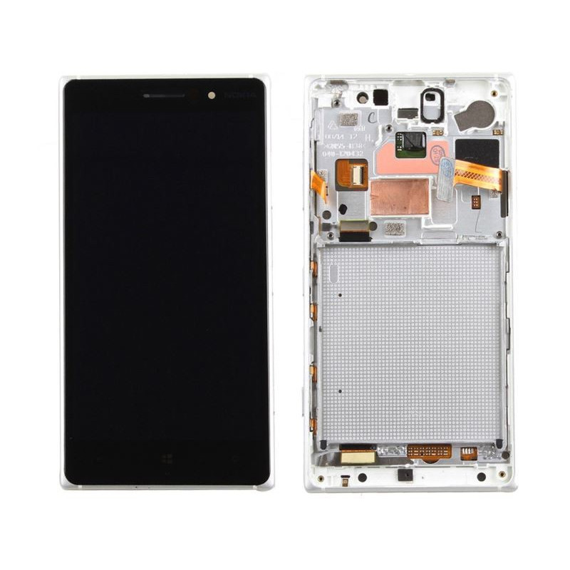 LCD screen Microsoft (Nokia) Lumia 830 with touch screen and frame white original (used grade B)