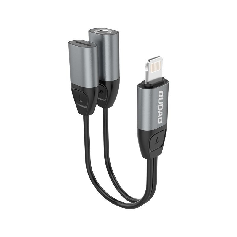 Audio adapter Dudao L17i from "lightning" to (1x3,5mm 1x lightning)