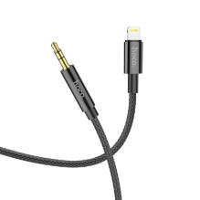 Audio adapteris HOCO UPA19 lightning į 3,5mm(p) juodas (1M)