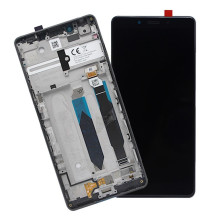 Ekranas Sony i3312 / i4312 L3 2019 su lietimui jautriu stikliuku ir rėmeliu Black originalus (used Grade A)