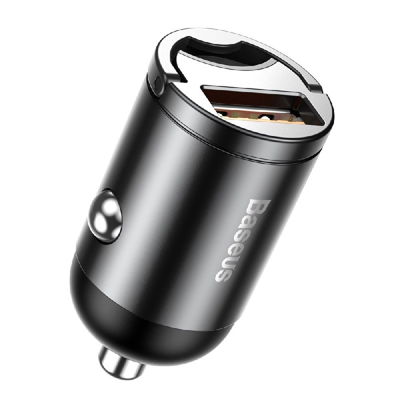 Įkroviklis automobilinis BASEUS (VCHX-A0G) (1xUSB 30W) pilkas