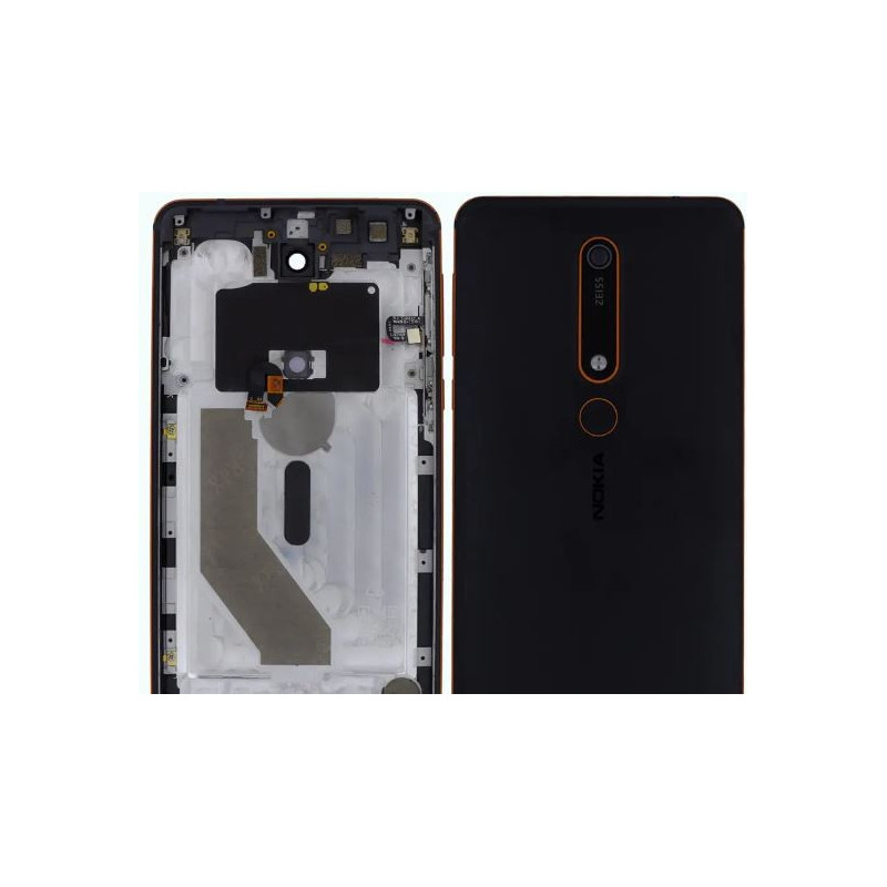 Galinis dangtelis Nokia 6.1 Black / Copper originalus (used Grade B)