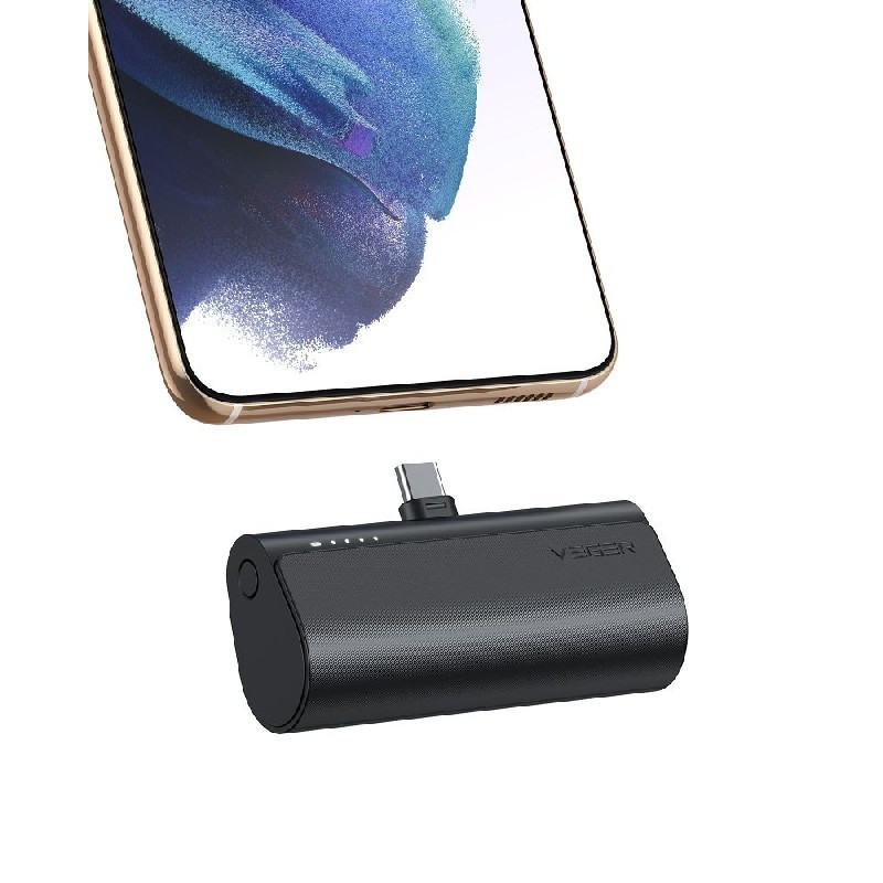 Išorinė baterija POWER BANK VEGER PlugOn (W0556P) type-C 5000mAh (20W) juoda