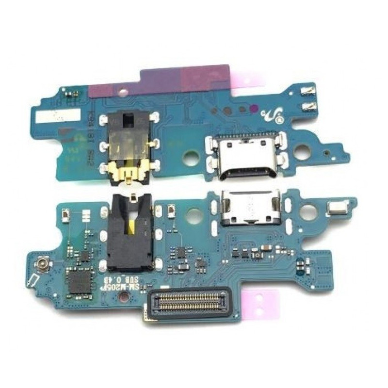 Flex Samsung M205 M20 2019 for plugin, microphone, headphone connector original (service pack)