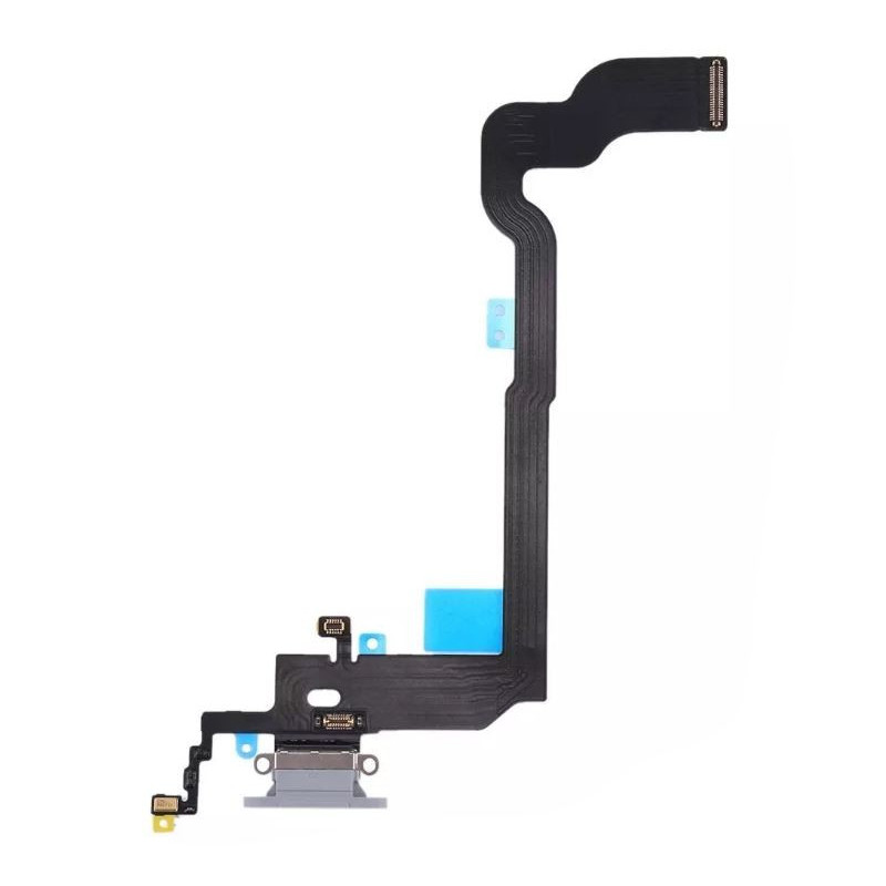 Flex for iPhone X for charging connector with microphone Silver ORG