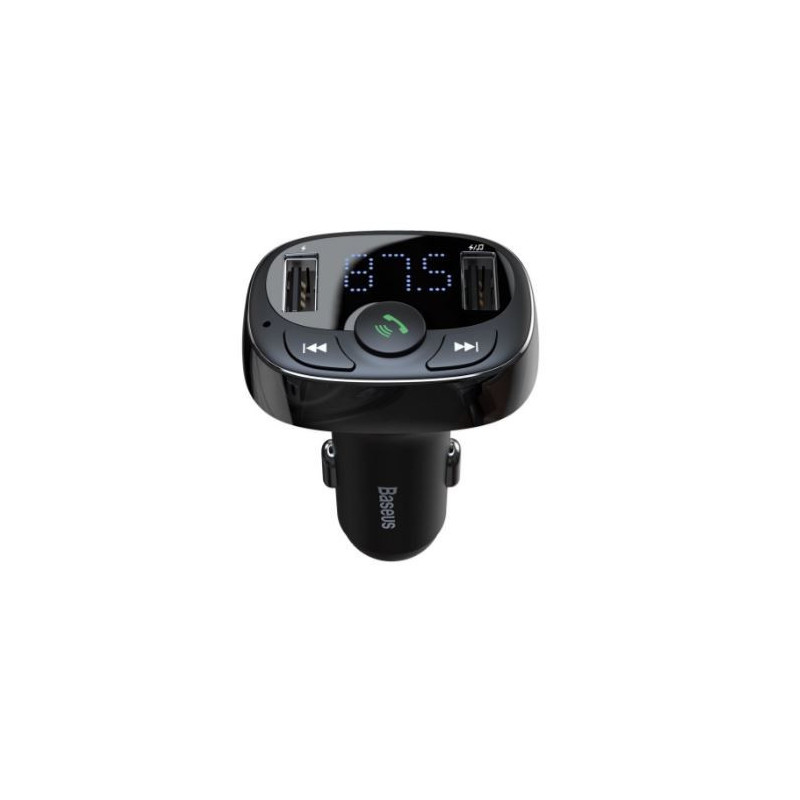 Car charger + FM transmiter BASEUS (S-09A) (2xUSB) black