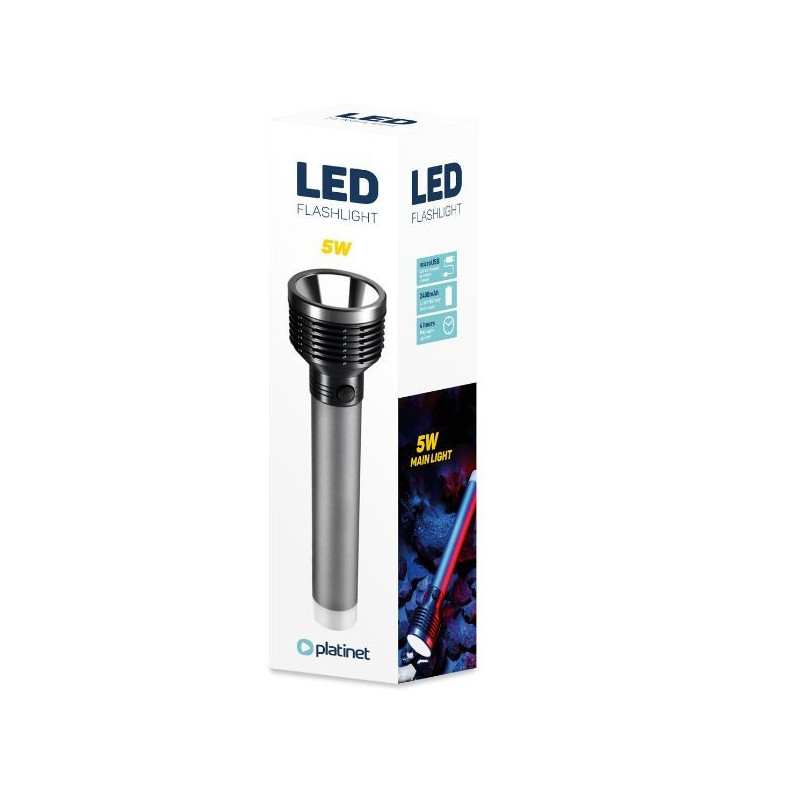 Platinet LED flashlight (5W 2400mAh)
