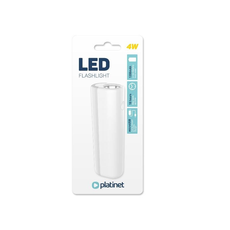 Platinet LED flashlight (4W 1200mAh) white