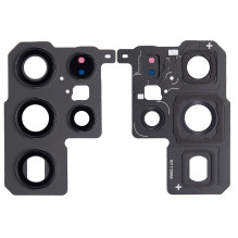 Samsung S908 S22 Ultra lens for camera with frame Black ORG