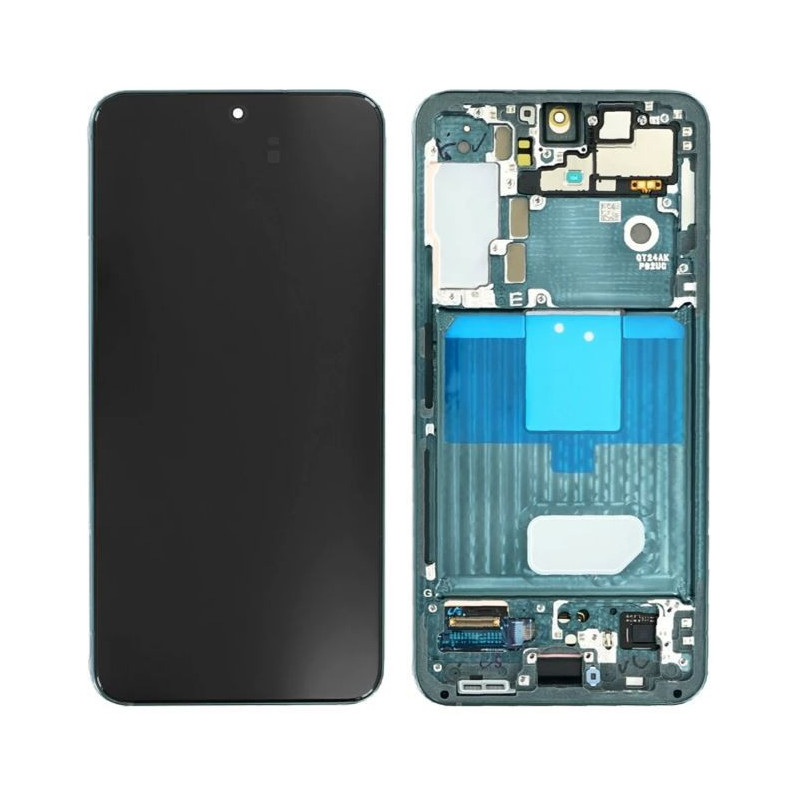 LCD screen Samsung S901 S22 5G with touch screen and frame Green original (service pack)