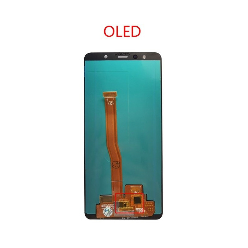 LCD screen Samsung A750 A7 2018 with touch screen Black OLED (real size)