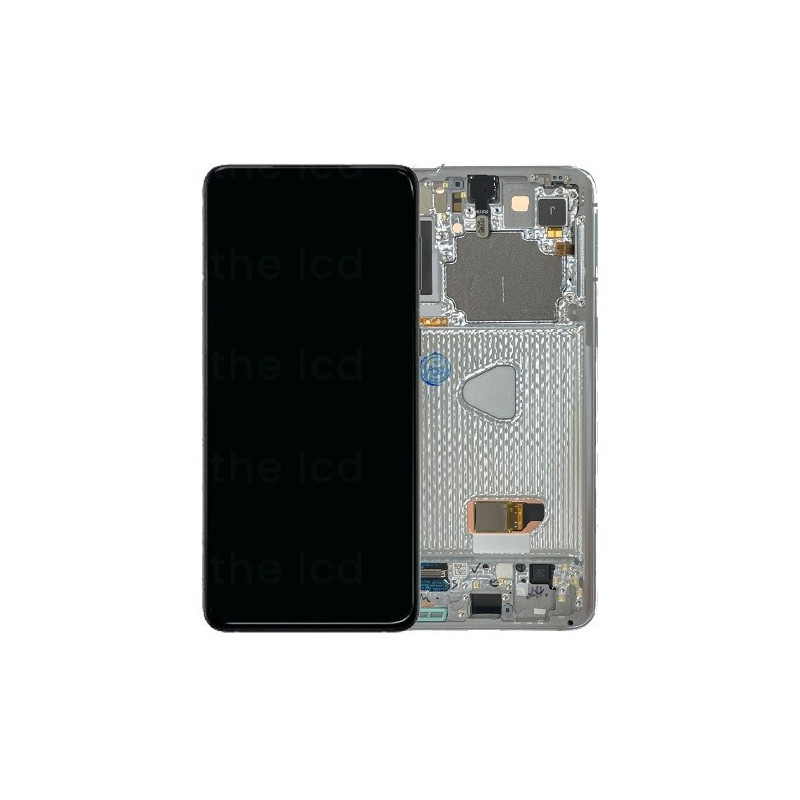 LCD screen Samsung G996 S21 Plus with touch screen and frame Phantom Silver original (service pack)