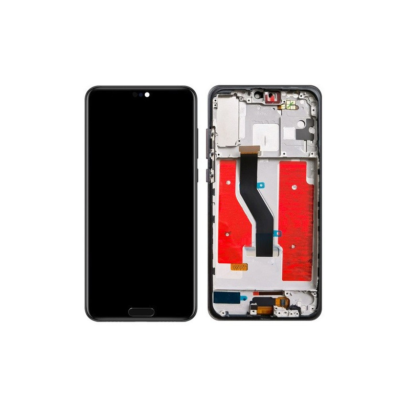 LCD screen Huawei P20 PRO with touch screen and home button with frame Black OLED