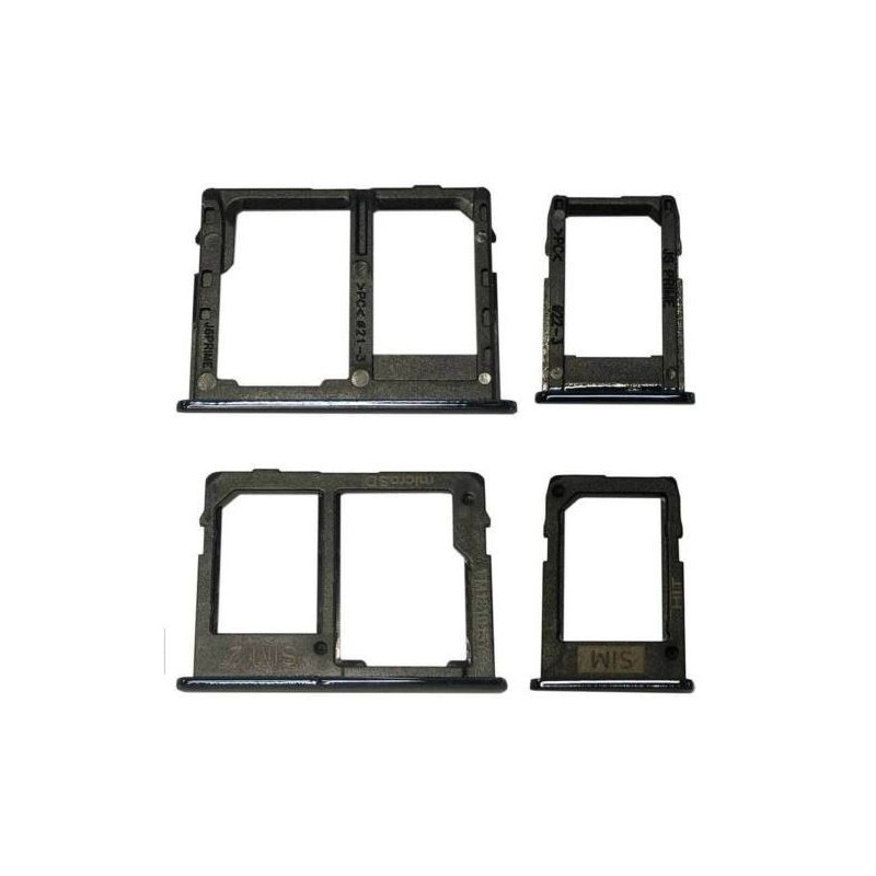 SIM kortelės laikiklis Samsung J610 J6+ 2018 (2 vnt) juodas ORG
