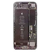 Galinis dangtelis iPhone 7 Black pilnas su šleifais originalus (used Grade C)