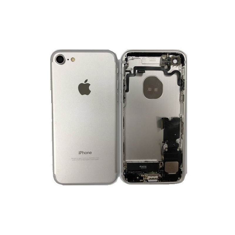 Galinis dangtelis iPhone 7 Silver pilnas su šleifais originalus (used Grade C)