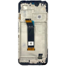 Ekranas Xiaomi Poco M4 5G / Poco M5 4G / Redmi 10 5G / Redmi Note 11E 5G su lietimui jautriu stikliuku ir rėmeliu Black 