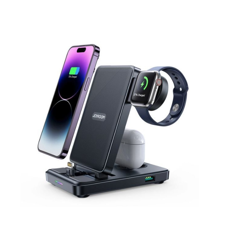 Charging station Lightning JOYROOM 4in1 (JR-WQS02) (Phone AirPods Watch USB) black