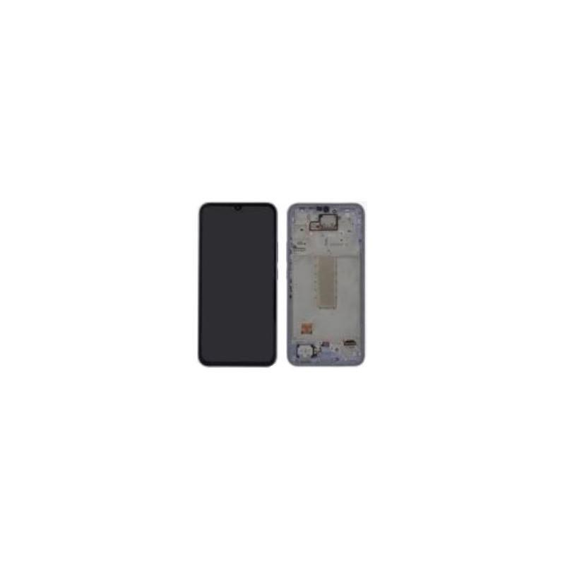LCD screen Samsung A346 A34 5G 2023 with touch screen and frame Violet original (assembled service pack)