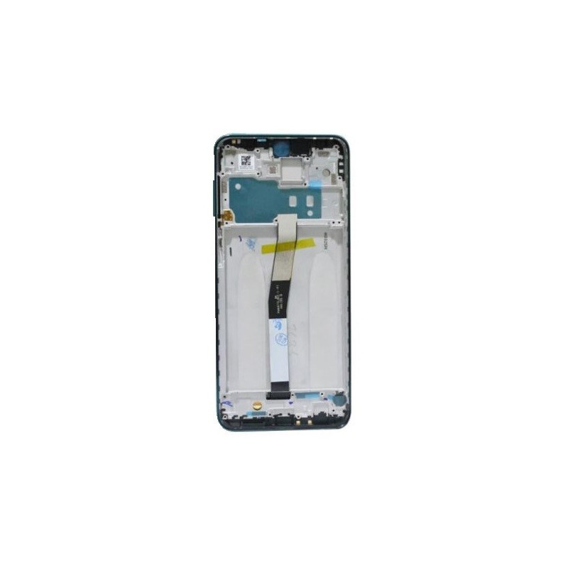 Ekranas Xiaomi Redmi Note 9 Pro / Note 9S su lietimui jautriu stikliuku ir rėmeliu Blue ORG