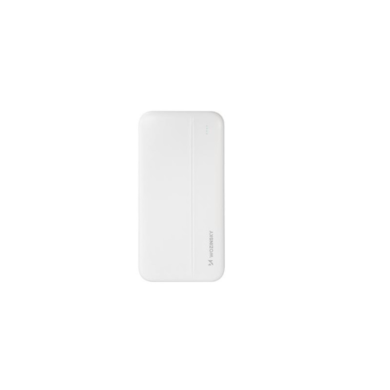 Išorinė baterija POWER BANK Wozinsky (WPBWE1) 10000mAh (2xUSB LCD) balta