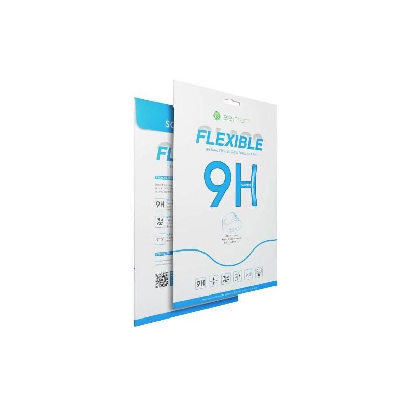 LCD apsauginis stikliukas Bestsuit Flexible Hybrid Glass 9H Samsung P610 / P615 Tab S6 Lite 10.4" pritaikytas dėklu