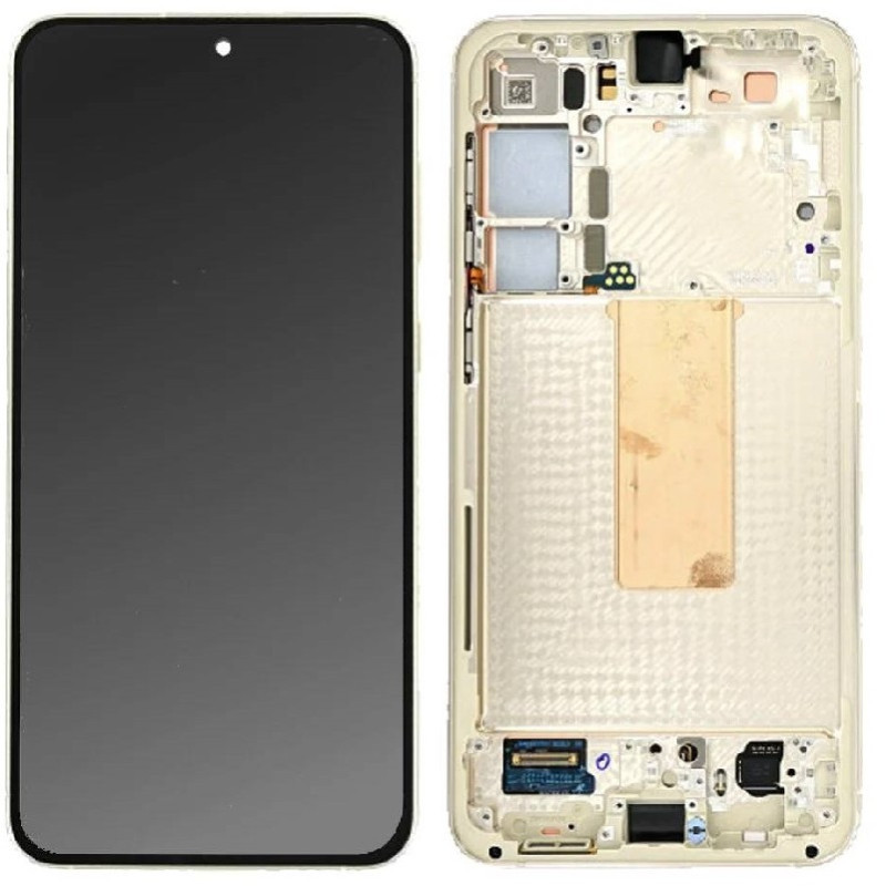 LCD screen Samsung S916 S23+ 5G with touch screen and frame Cream original (service pack)