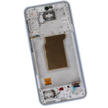 Ekranas Samsung A356 A35 5G su lietimui jautriu stikliuku ir rėmeliu Iceblue originalus (assembled service pack)