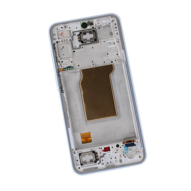 Ekranas Samsung A356 A35 5G su lietimui jautriu stikliuku ir rėmeliu Iceblue originalus (assembled service pack)