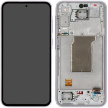 LCD screen Samsung A356 A35 5G with touch screen and frame Lilac original (assembled service pack)