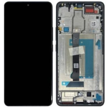 Ekranas Xiaomi Poco F6 su lietimui jautriu stikliuku ir rėmeliu Black originalus (service pack)
