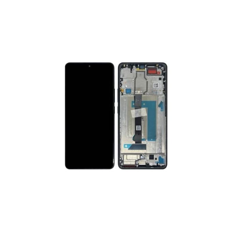 Ekranas Xiaomi Poco F6 su lietimui jautriu stikliuku ir rėmeliu Black originalus (service pack)