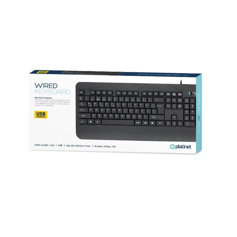 Wired keyboard PLATINET PMK110B black