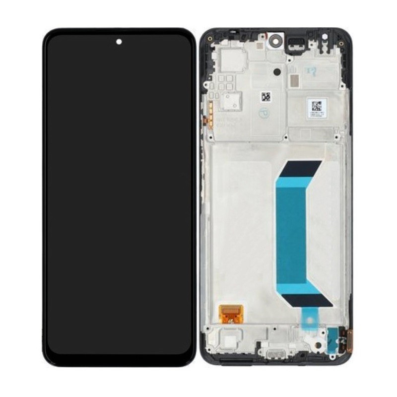 Ekranas Xiaomi Redmi Note 12 5G / Poco X5 5G su lietimui jautriu stikliuku ir rėmeliu Black OLED