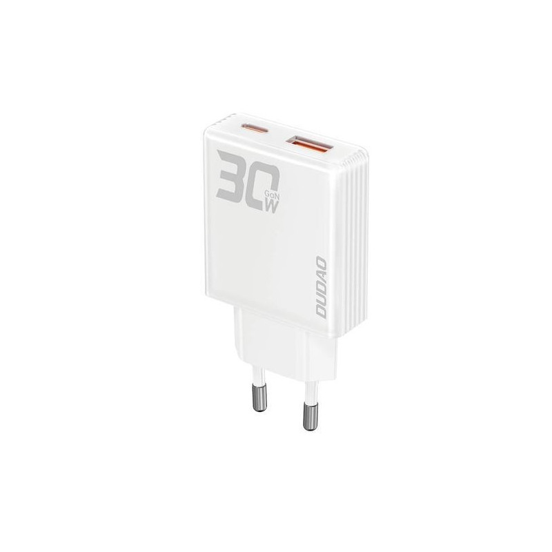 Įkroviklis Dudao (A30EU) (1xUSB-C 1xUSB 30W) baltas