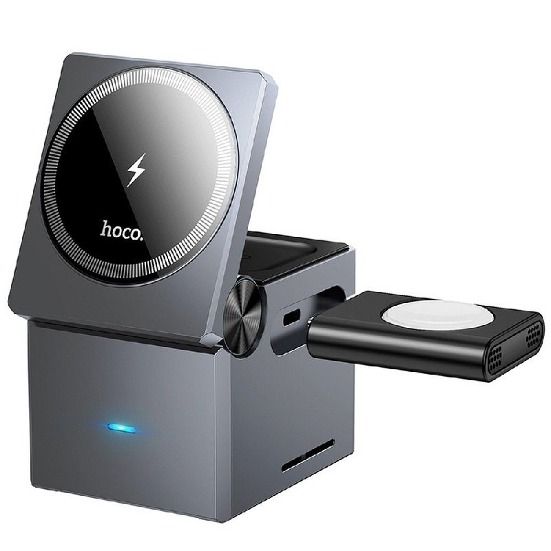 Belaidis įkroviklis HOCO 3in1 (CQ8) (MagSafe) (Phone Pods Watch) 15W juodas