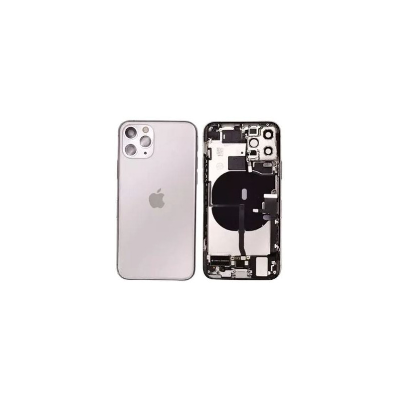 Galinis dangtelis iPhone 11 Pro Silver pilnas su šleifais originalus (used Grade B)