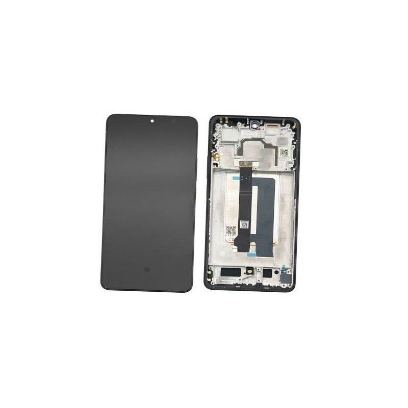 Ekranas Xiaomi Poco X6 Pro 5G su lietimui jautriu stikliuku ir rėmeliu Black originalus (service pack)