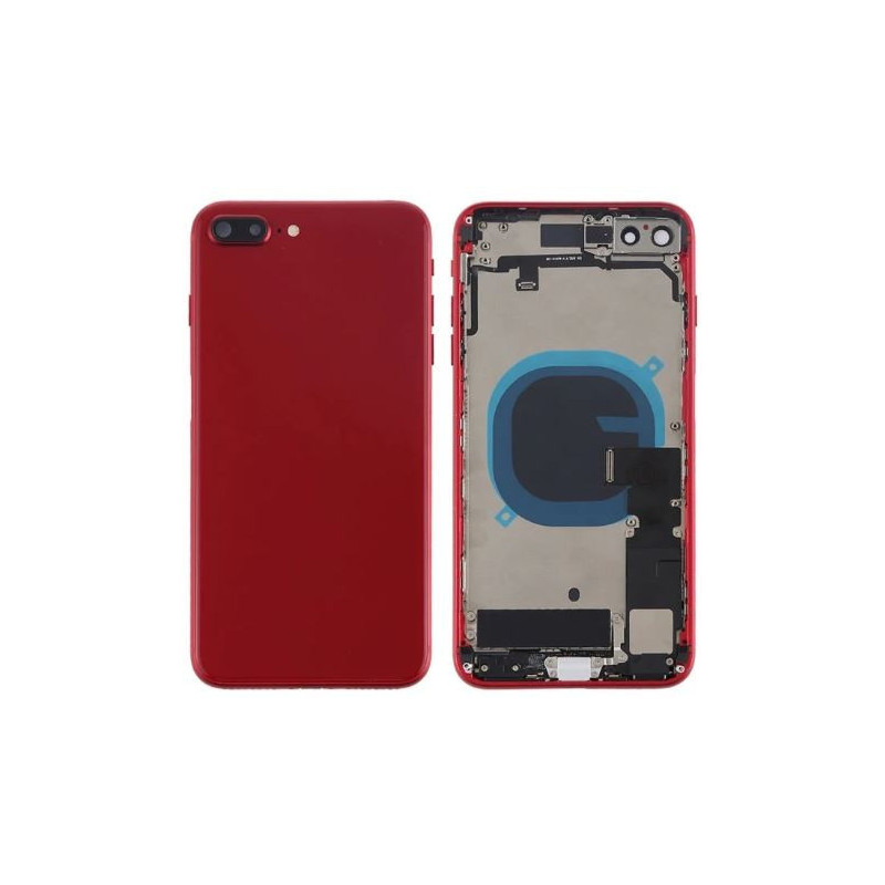 Galinis dangtelis iPhone 8 Plus Red pilnas su šleifais originalus (used Grade C)