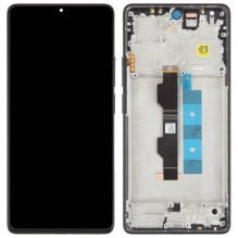 Ekranas Xiaomi Redmi Note 13 Pro 4G / Poco M6 Pro 4G su lietimui jautriu stikliuku ir rėmeliu Black / Blue originalus (s