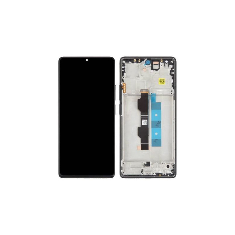 Ekranas Xiaomi Redmi Note 13 Pro 4G / Poco M6 Pro 4G su lietimui jautriu stikliuku ir rėmeliu Black / Blue originalus (s