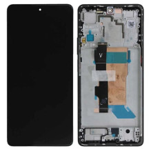 LCD screen Xiaomi Poco F5 5G with touch screen with frame Black original (service pack)