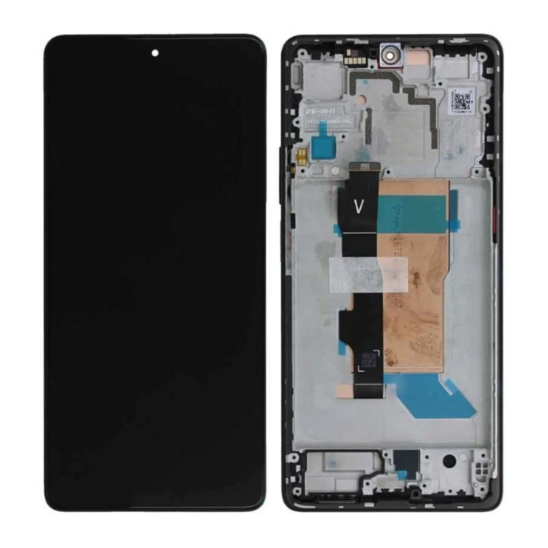Ekranas Xiaomi Poco F5 5G su lietimui jautriu stikliuku ir rėmeliu Black originalus (service pack)