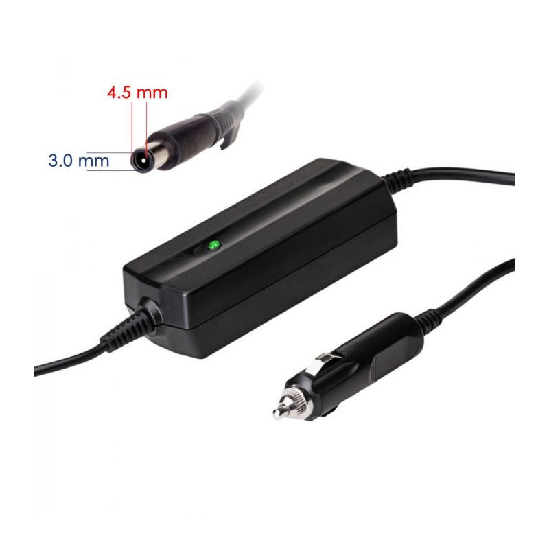 Automobilinis nešiojamojo kompiuterio pakrovėjas Akyga AK-ND-75 (19.5V / 2.31A 45W 4.5 x 3.0mm + pin) DELL 1.2m