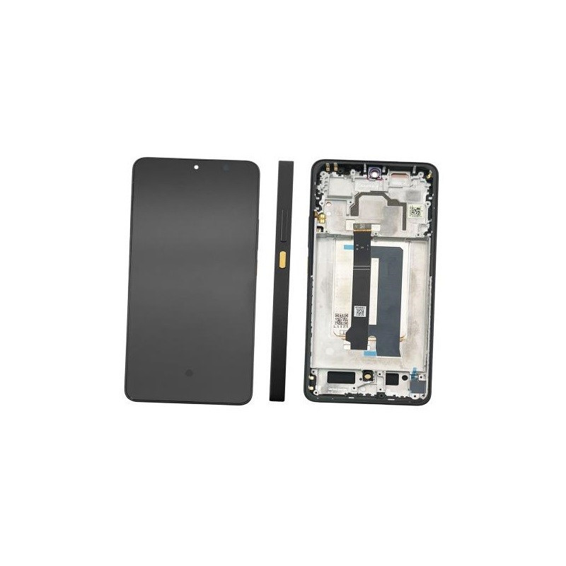 Ekranas Xiaomi Poco X6 Pro 5G su lietimui jautriu stikliuku ir rėmeliu Yellow originalus (service pack)