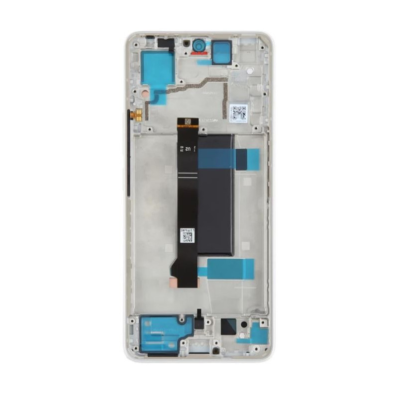 LCD screen Xiaomi Poco X6 5G with touch screen with frame White (compatible with Redmi Note 13 Pro 5G) original (service