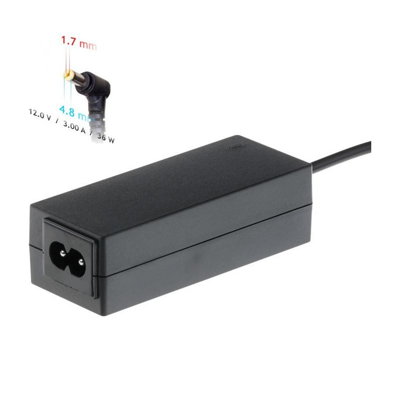 Charger for laptop Akyga AK-ND-49 (12V / 3.0A 36W 4.8 x 1.7mm) ASUS 1.2m