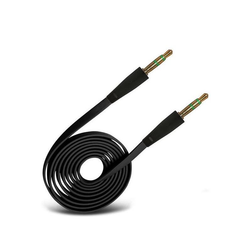Audio adapteris SLIM 3,5mm į 3,5mm (p-p) juodas