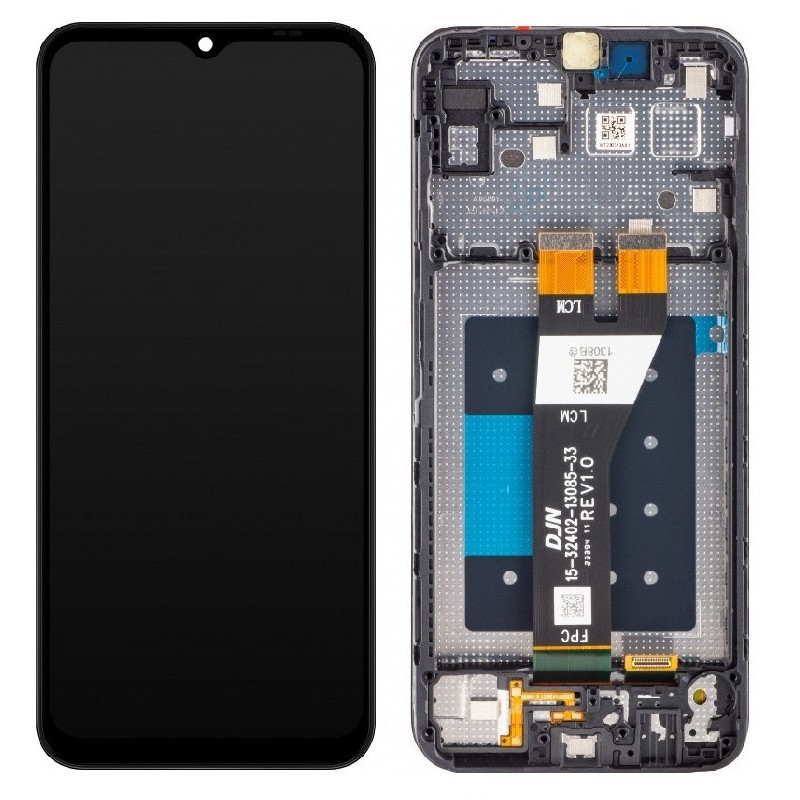 LCD screen Samsung A146 A14 5G 2023 with touch screen and frame Black original (used Grade A)