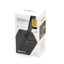External battery POWER BANK PLATINET 50000mAh (1xUSB 1xType-C QC3.0 20W) black